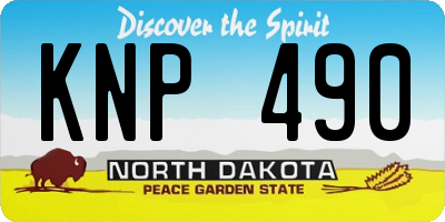 ND license plate KNP490