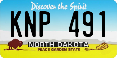 ND license plate KNP491