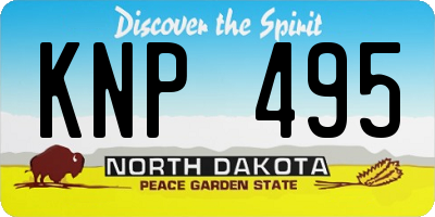 ND license plate KNP495