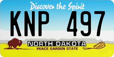ND license plate KNP497
