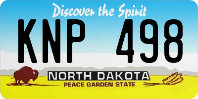 ND license plate KNP498