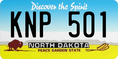 ND license plate KNP501