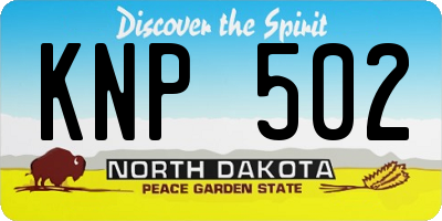 ND license plate KNP502