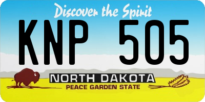 ND license plate KNP505