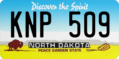ND license plate KNP509