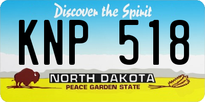 ND license plate KNP518