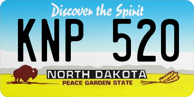ND license plate KNP520
