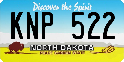 ND license plate KNP522
