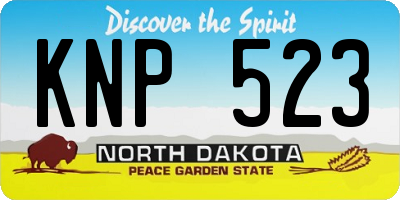 ND license plate KNP523