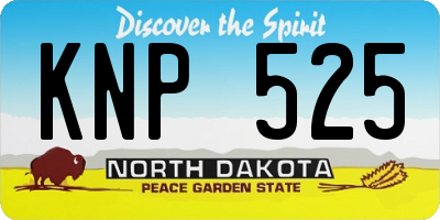 ND license plate KNP525