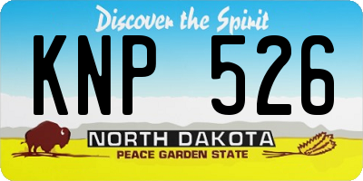 ND license plate KNP526