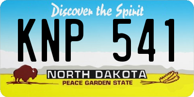 ND license plate KNP541