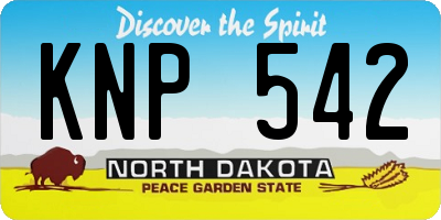 ND license plate KNP542
