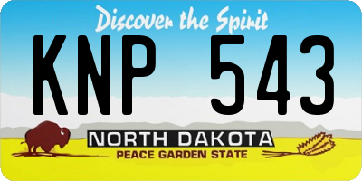 ND license plate KNP543