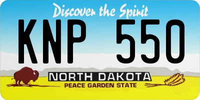 ND license plate KNP550