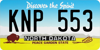 ND license plate KNP553