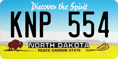 ND license plate KNP554