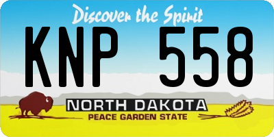 ND license plate KNP558