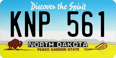 ND license plate KNP561