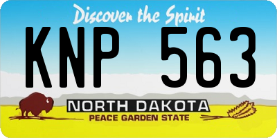 ND license plate KNP563