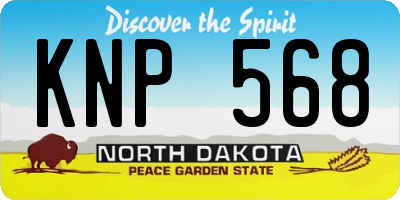ND license plate KNP568