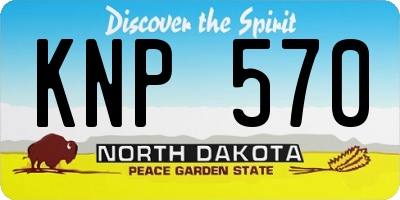 ND license plate KNP570