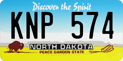 ND license plate KNP574