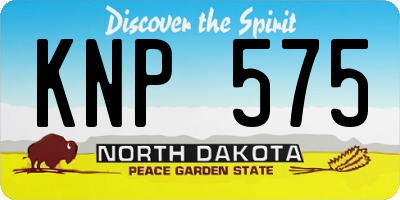 ND license plate KNP575