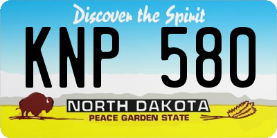 ND license plate KNP580