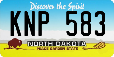 ND license plate KNP583