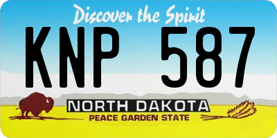 ND license plate KNP587