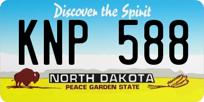 ND license plate KNP588