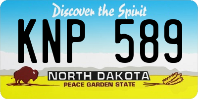 ND license plate KNP589