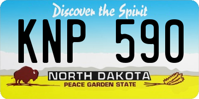 ND license plate KNP590