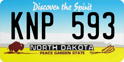 ND license plate KNP593