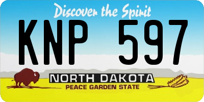 ND license plate KNP597