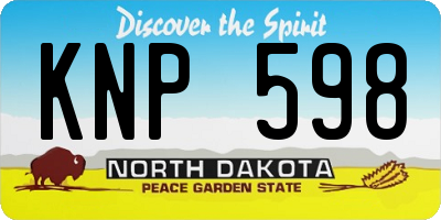 ND license plate KNP598