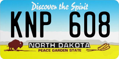 ND license plate KNP608