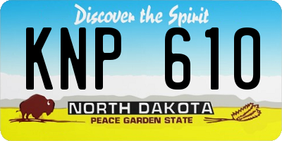 ND license plate KNP610