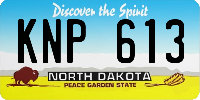 ND license plate KNP613