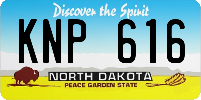 ND license plate KNP616