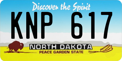 ND license plate KNP617