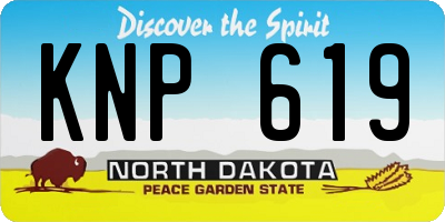 ND license plate KNP619
