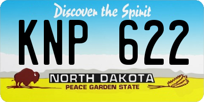 ND license plate KNP622