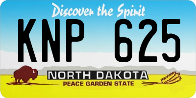ND license plate KNP625