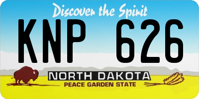ND license plate KNP626