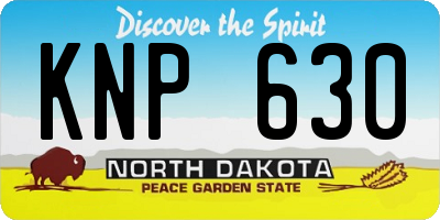 ND license plate KNP630