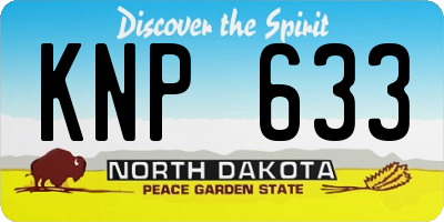 ND license plate KNP633