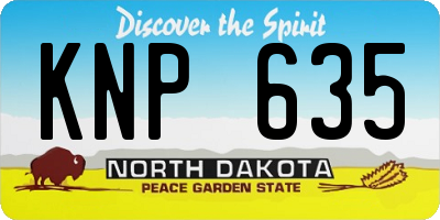 ND license plate KNP635