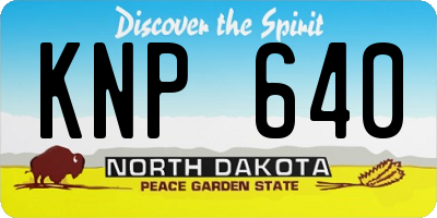 ND license plate KNP640